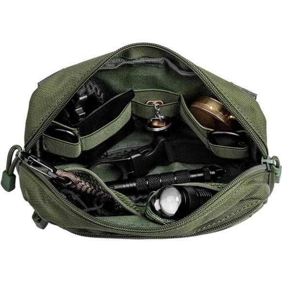 Molle Admin Pouch, EDC Utility Tool Pouch with 1*Tactical Gear Clip and 1*Patch - Picture 6 of 7